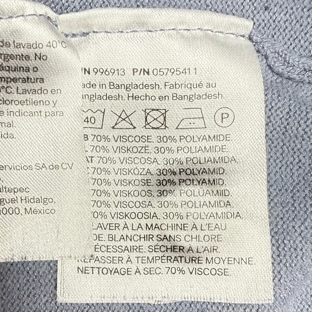 H&M Fine Knit Cardigan Light Dusty Blue Soft Viscose Blend Size S - Picture 10 of 16